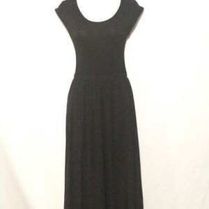 Forever 21 Dress long two slits sheer exposed zip